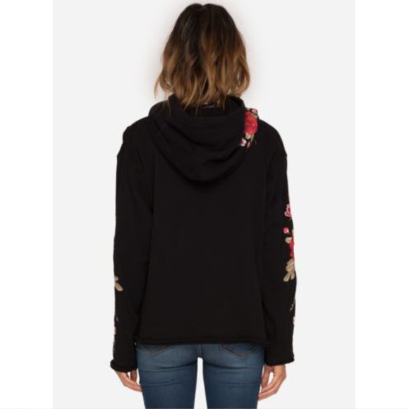 Johnny Was Meri Black Embroidered Hoodie Small NEW - Picture 3 of 3